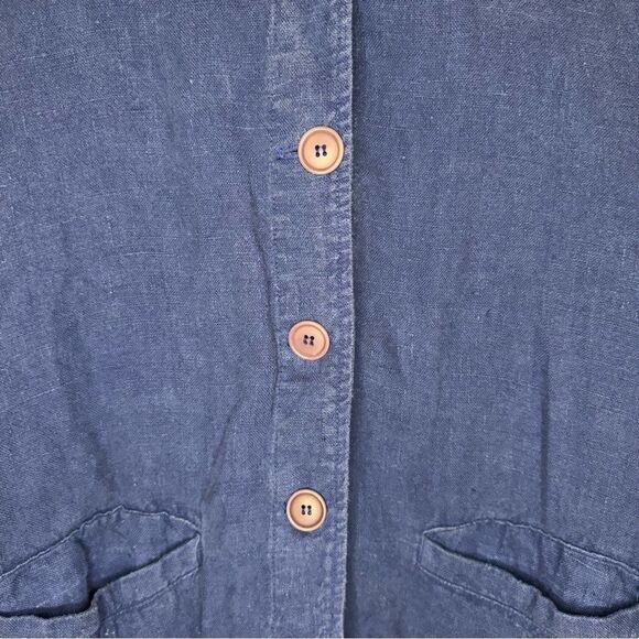 Johnny Was Collection - blue button down top - Picture 3 of 8